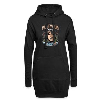 Esthétique amusante Kawaii Platypus - Sweat-shirt à capuche long Femme - noir - Devant