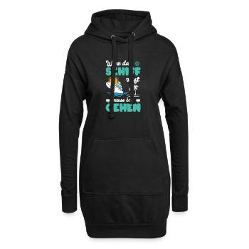 Lustige Kreuzfahrt Sprüche Outfits Urlaub - Hoodie-Kleid - Schwarz - Vorne