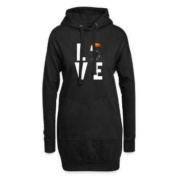 Toucans Toucan - Sweat-shirt à capuche long Femme - noir - Devant