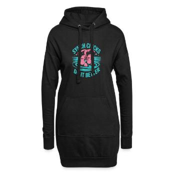 Synchronschwimmen Kunstschwimmen Wassersport - Hoodie-Kleid - Schwarz - Vorne