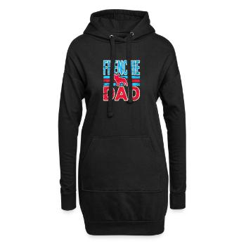Frenchie Dad Vintage Bulldog, Chiens d’amour - Sweat-shirt à capuche long Femme - noir - Devant