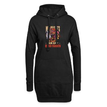 J’en ai assez, je fais du quad, du quad - Sweat-shirt à capuche long Femme - noir - Devant