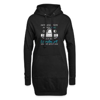 Agriculteur Agriculture Tracteur Conducteur de tracteur - Sweat-shirt à capuche long Femme - noir - Devant