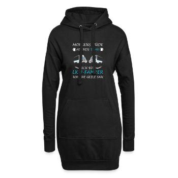 Chauffeur de camion disant Chauffeur professionnel Chauffeur de camion - Sweat-shirt à capuche long Femme - noir - Devant
