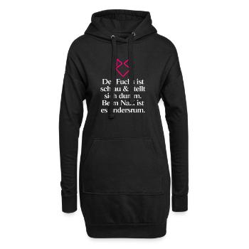 Gegen Rechts - Hoodie-Kleid - Schwarz - Vorne