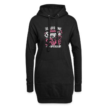 T-shirt pour copine rugby - Joueuse de Rugby five - Sweat-shirt à capuche long Femme - noir - Devant
