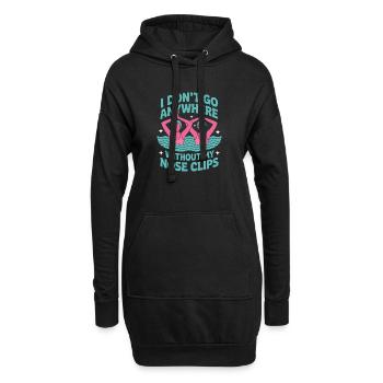 Synchronschwimmen Kunstschwimmen Wassersport - Hoodie-Kleid - Schwarz - Vorne