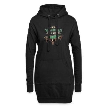 Billard Spielen Pool Snooker Billardspieler - Hoodie-Kleid - Schwarz - Vorne