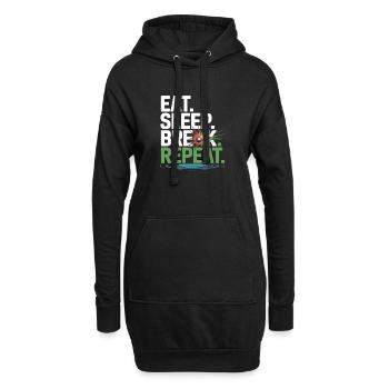 Billard Spielen Pool Snooker Billardspieler - Hoodie-Kleid - Schwarz - Vorne