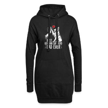 Deutscher Schäferhund Papa Vatertag Vater - Hoodie-Kleid - Schwarz - Vorne