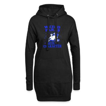 Weird Paras Build Personnage paraprofessionnel oie - Sweat-shirt à capuche long Femme - noir - Devant