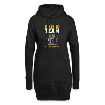 JGA Team Bräutigam Junggesellenabschied - Hoodie-Kleid - Schwarz - Vorne