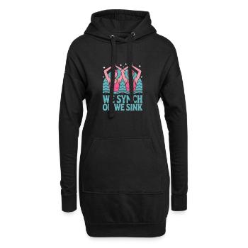 Synchronschwimmen Kunstschwimmen Wassersport - Hoodie-Kleid - Schwarz - Vorne