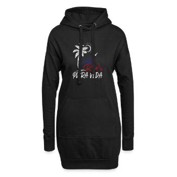 Pura Vida Costa Rica - Sweat-shirt à capuche long Femme - noir - Devant