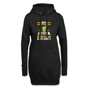 JGA Team Bräutigam Junggesellenabschied - Hoodie-Kleid - Schwarz - Vorne
