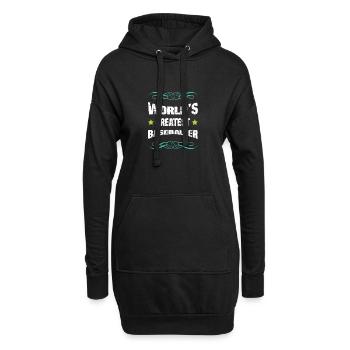 Weltbester Baseballer - Hoodie-Kleid - Schwarz - Vorne