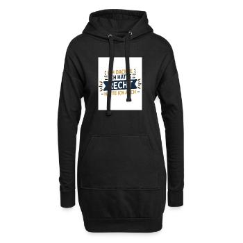 Je pensais que j’avais raison – je l’étais ! - Sweat-shirt à capuche long Femme - noir - Devant