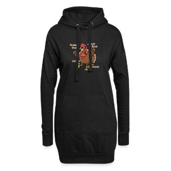 Lass mich den Herbsthumor des Auflaufs sehen - Hoodie-Kleid - Schwarz - Vorne