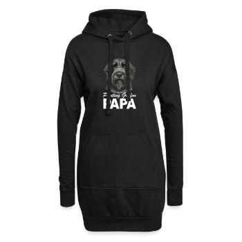 Griffon Korthals Papa - Hoodie-Kleid - Schwarz - Vorne