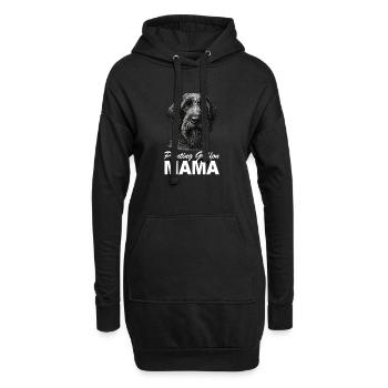 Griffon Korthals Mama - Hoodie-Kleid - Schwarz - Vorne