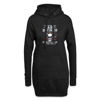 Crâne de la génération des baby-boomers avec couronne - Sweat-shirt à capuche long Femme - noir - Devant