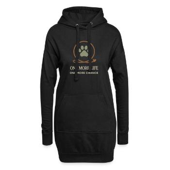 Employé de refuge, bénévole pour le sauvetage des animaux - Sweat-shirt à capuche long Femme - noir - Devant