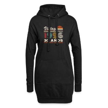 30ème Anniversaire 30 Ans Millésime 1996 - Sweat-shirt à capuche long Femme - noir - Devant