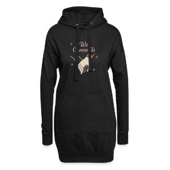 Groovy Pride Retro Égalité Queer Histoire - Sweat-shirt à capuche long Femme - noir - Devant