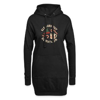 Vacances Gueule de bois Après Noël Humeur Nouvel An - Sweat-shirt à capuche long Femme - noir - Devant