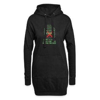 Montagfehler im Matrixkalender - Hoodie-Kleid - Schwarz - Vorne