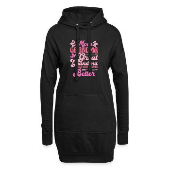 Oma Mama Geschenk Weihnachtsgeschenke Großmutter  - Hoodie-Kleid - Schwarz - Vorne