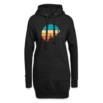 Wandern Wanderer Bergsteiger Geschenk - Hoodie-Kleid - Schwarz - Vorne