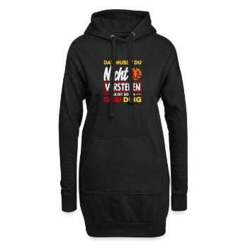 Ossi ding nicht versehen spruch DDR stolz - Sweat-shirt à capuche long Femme - noir - Devant
