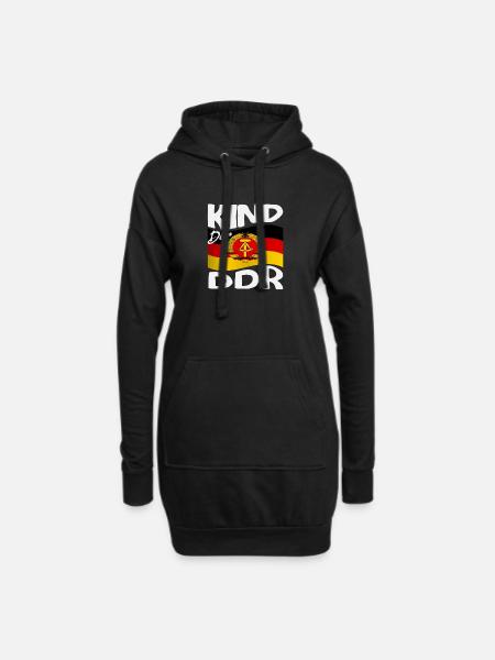 Ossi Spruch Kind Der DDR Stolz - Hoodie-Kleid - Schwarz