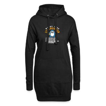Meine vier Stimmungen Schlaf Bier Urlaub Schaufel - Hoodie-Kleid - Schwarz - Vorne