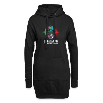 Feedback Frequency Freak Punk Rock Music - Hoodie-Kleid - Schwarz - Vorne