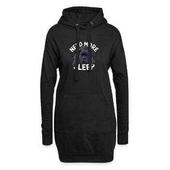 besoin de plus d’illustration de bouledogue de sommeil pour - Sweat-shirt à capuche long Femme - noir - Devant