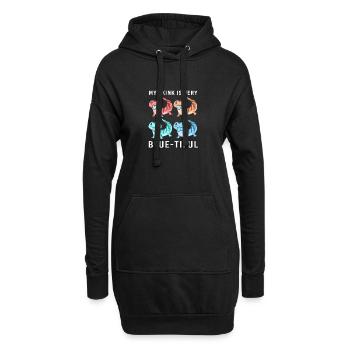 Lézard - Sweat-shirt à capuche long Femme - noir - Devant