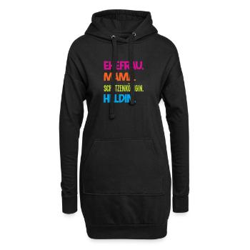 Ehefrau Mama Schützenkönigin Lustiger Schützenfest - Hoodie-Kleid - Schwarz - Vorne