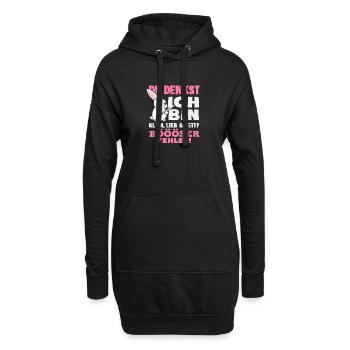 Böser Fehler Kleine Hase - Hoodie-Kleid - Schwarz - Vorne