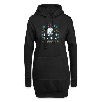 Weihnachten Spruch Humor Lustig Witzig Xmas X-mas - Hoodie-Kleid - Schwarz - Vorne