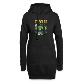 Traktorfahrer Hobby Bauer Traktor Männer Spruch - Hoodie-Kleid - Schwarz - Vorne