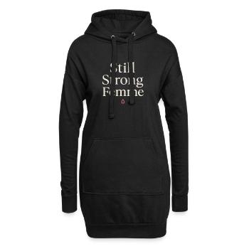 Eleganter Femininer Lebensstil, Sanfte - Hoodie-Kleid - Schwarz - Vorne