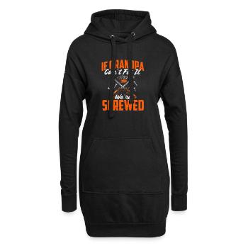 Wenn Opa es nicht reparieren kann, sind wir am, lustiges Zitat. - Hoodie-Kleid - Schwarz - Vorne