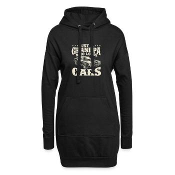 Juste un grand-père qui aime les voitures Drôle d’amoureux des voitures - Sweat-shirt à capuche long Femme - noir - Devant