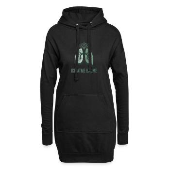  Ich Atme Bäume - Naturverbundenheit Und - Hoodie-Kleid - Schwarz - Vorne