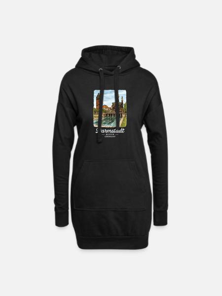Darmstadt - Hoodie-Kleid - Schwarz