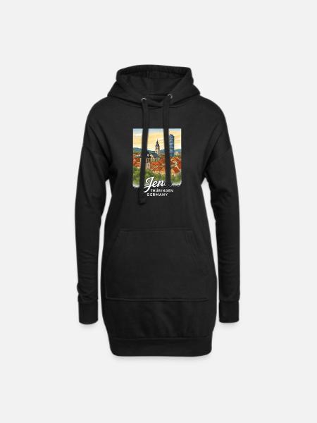 Jena - Hoodie Dress - black