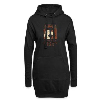 Mythologie de l’amour ancien Romance Vintage - Sweat-shirt à capuche long Femme - noir - Devant