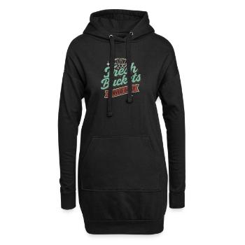 Basketball Spruch Humor Basketballer Geschenkidee - Hoodie-Kleid - Schwarz - Vorne